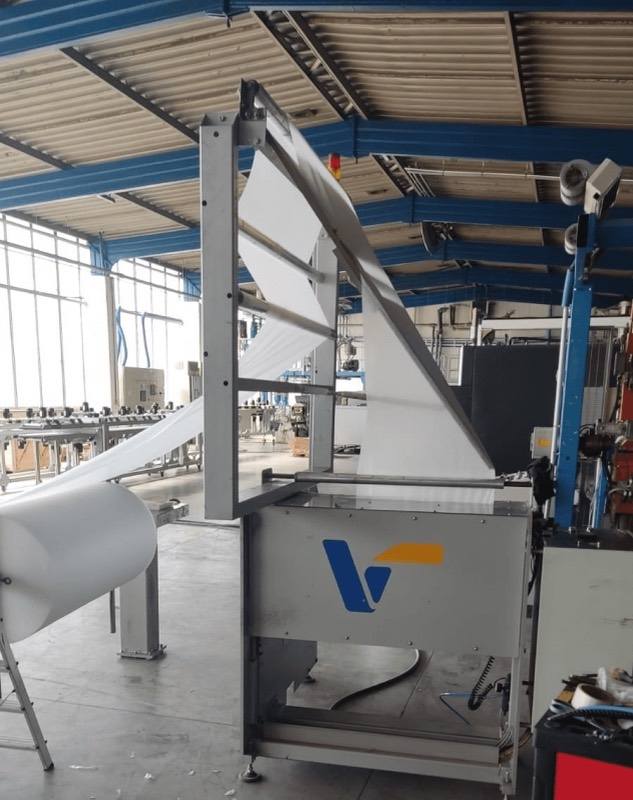 After folding, the roll can be directly used on a welding machine to produce bags, such as the Vela Bagging Machine 2100 which you can also find in our Special Offers.